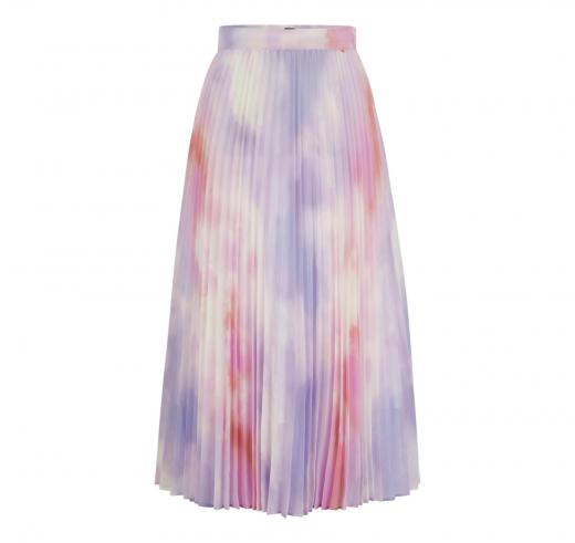 BOSS Gonna Donna Plisse' Stampata In Crepe Georgette C VLISSOLE 50511801 Colore Viola Chiaro
