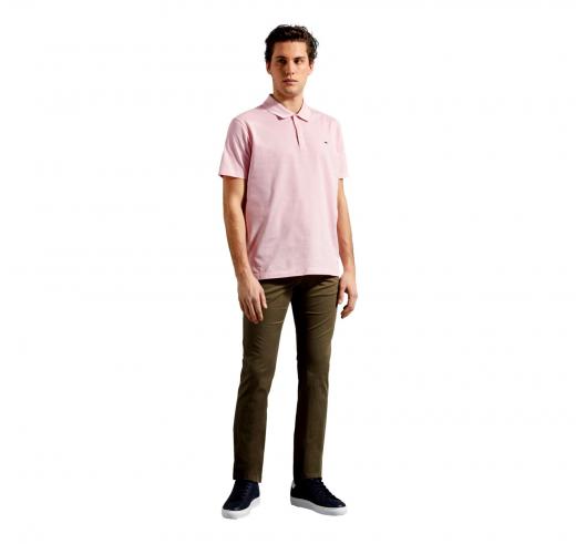 PAUL SHARK Polo Cotone Organico Pique Con Shark Badge C0P1013 113 Colore Rosa