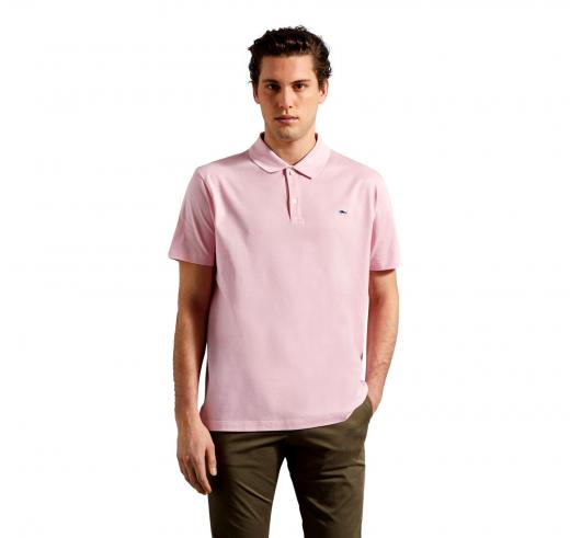 PAUL SHARK Polo Cotone Organico Pique Con Shark Badge C0P1013 113 Colore Rosa