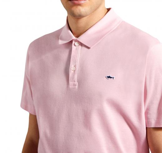 PAUL SHARK Polo Cotone Organico Pique Con Shark Badge C0P1013 113 Colore Rosa