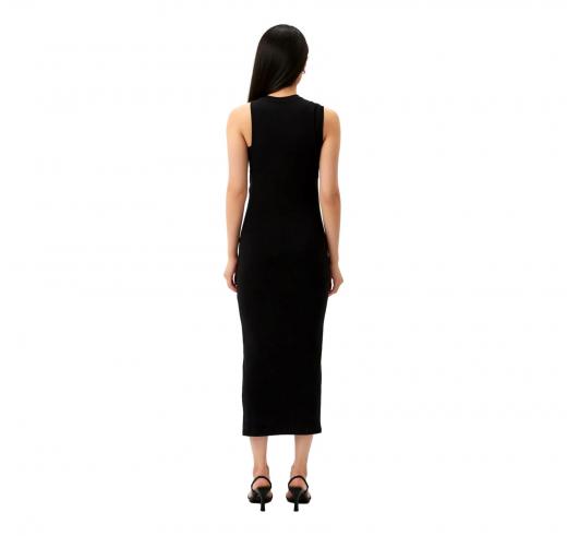 BOSS Abito Donna Aderente Elasticizzato Doppia Spallina Modello Emayt. 50512078 Vestibilita' EXTRA SLIM FIT Colore Nero