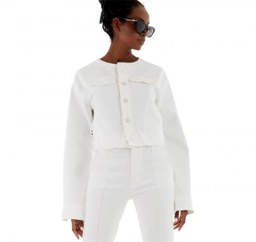 BOSS Giacca In Denim Donna 50514580 Denim Jaket 12.0 Colore Bianco