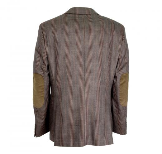 HUGO BOSS Giacca Uomo 50169117 Quadro Galles Con Toppa Regular Fit
