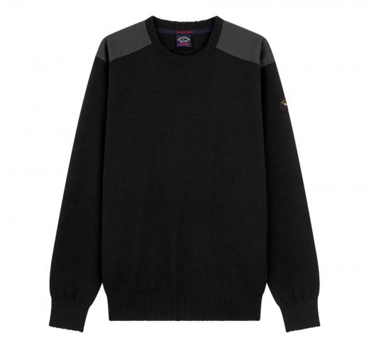 PAUL SHARK YACHTING Maglia Uomo Con Toppe Girocollo C0P1026 Colore Nero