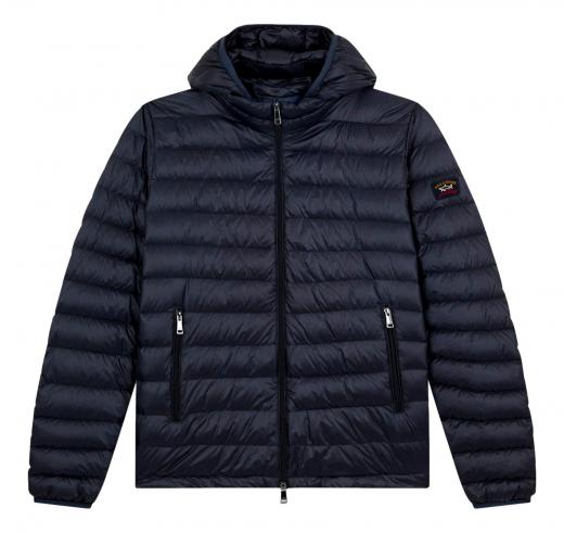 PAUL SHARK Giubotto Uomo In Piuma Ultralight Con Cappuccio C0P2008 Colore Blu