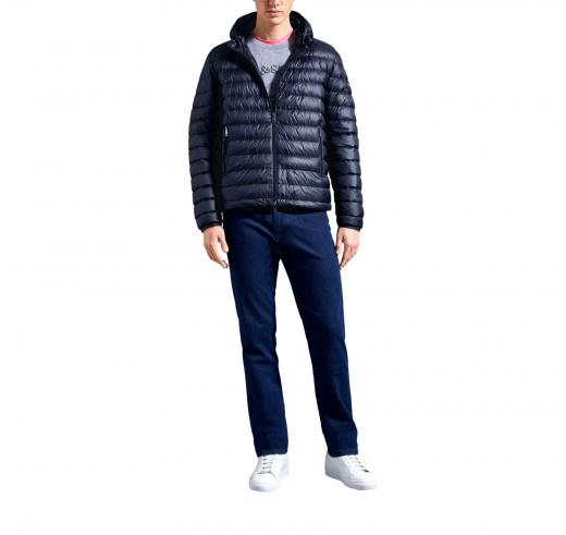 PAUL SHARK Giubotto Uomo In Piuma Ultralight Con Cappuccio C0P2008 Colore Blu