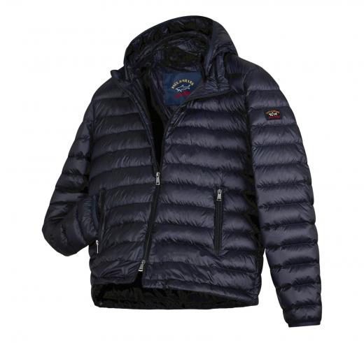 PAUL SHARK Giubotto Uomo In Piuma Ultralight Con Cappuccio C0P2008 Colore Blu