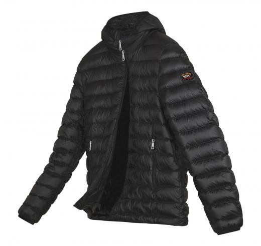 PAUL SHARK Giubotto Uomo In Piuma Ultralight Con Cappuccio Staccabile C0P2008 Colore Nero