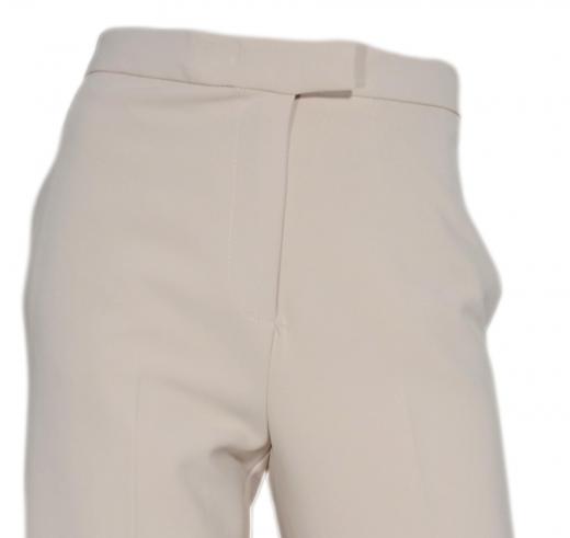 KAOS Pantalone Donna a Palazzo Crepe Stretch QI1CO035 Colore Avorio