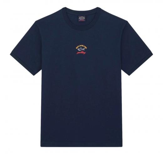 PAUL SHARK T Shirt C0P1096 in cotone organico con logo Colore Blu