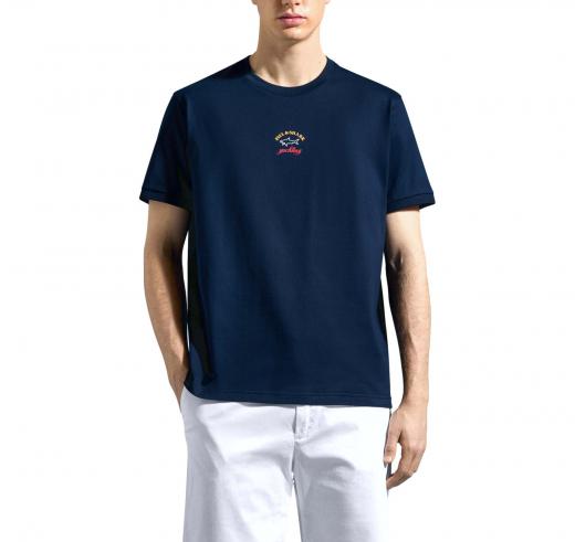 PAUL SHARK T Shirt C0P1096 in cotone organico con logo Colore Blu