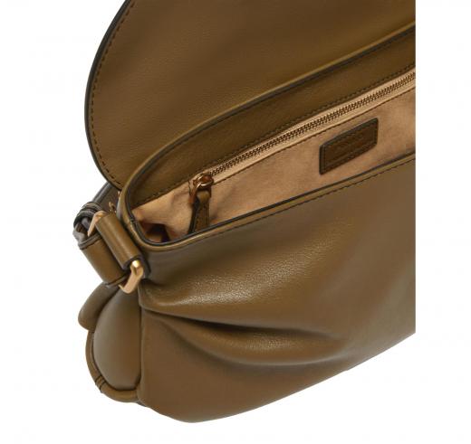 PINKO Borsa Donna Jolene Shoulder Classic Con Fibbia a Cuore Colore Verde Oliva V68Q