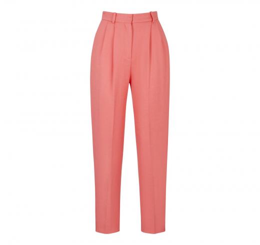 BOSS Pantaloni Affusolati In Twill Di Misto Lino TEFIKE 50512869 Colore Rosa Corallo