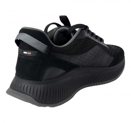 BOSS Sneakers Uomo In Pelle Liscia E Scamosciata 50522908 Colore Nero