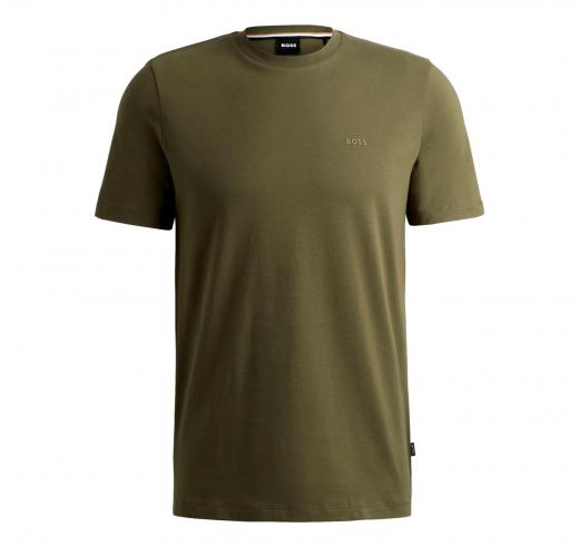 BOSS T-shirt Uomo In Jersey Di Cotone Con Logo Stampato In Gomma THOMPSON 01 50468347 377 Colore Verde
