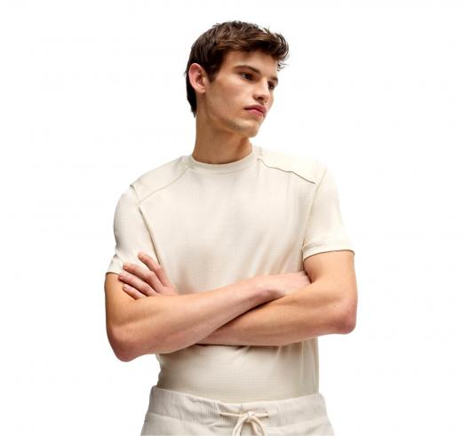 BOSS T-shirt Regular Fit In Cotone Ripstop Con Inserti Lisci Dettagli Modello P-Thompson 207 50520208 Colore Neutro