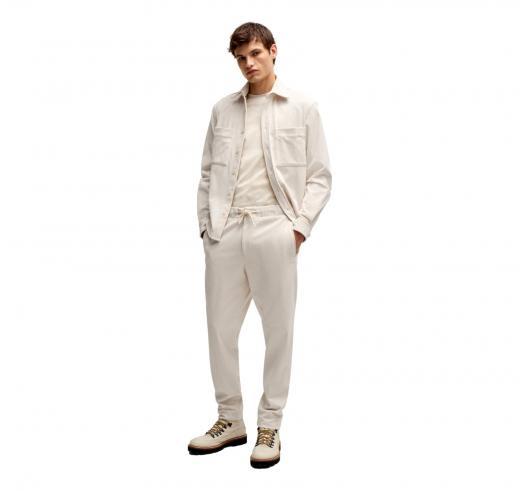 BOSS T-shirt Regular Fit In Cotone Ripstop Con Inserti Lisci Dettagli Modello P-Thompson 207 50520208 Colore Neutro