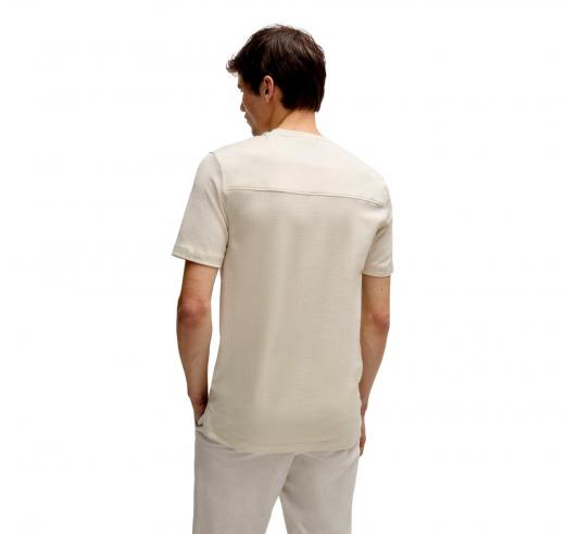 BOSS T-shirt Regular Fit In Cotone Ripstop Con Inserti Lisci Dettagli Modello P-Thompson 207 50520208 Colore Neutro