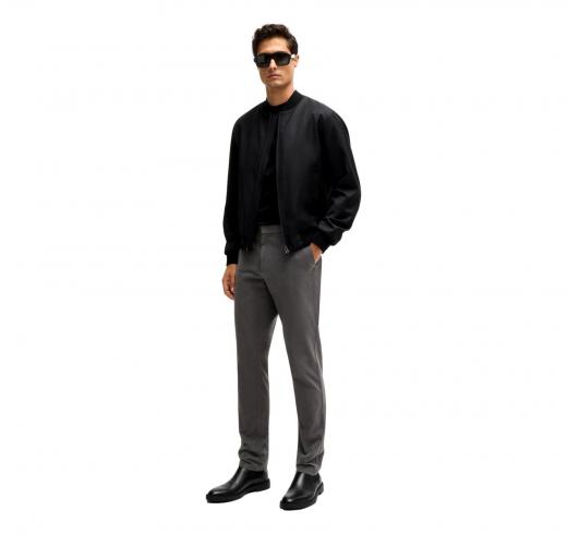 BOSS Pantalone Uomo Chino Slim Fit in Cotone Elasticizzato 50487966 Grigio