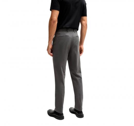BOSS Pantalone Uomo Chino Slim Fit in Cotone Elasticizzato 50487966 Grigio