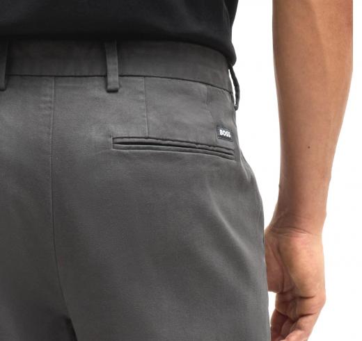 BOSS Pantalone Uomo Chino Slim Fit in Cotone Elasticizzato 50487966 Grigio