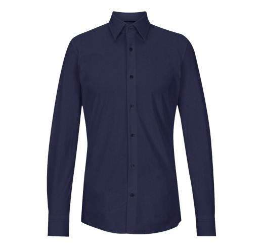 BOSS Camicia Slim Fit in Jersey Elasticizzato P-HANK-s-kent 50503554 Blu