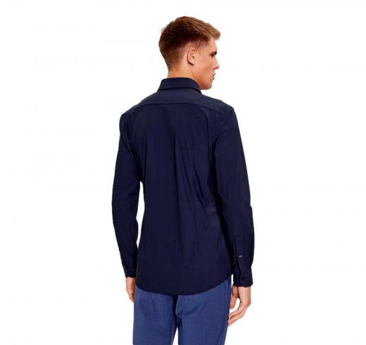 BOSS Camicia Slim Fit in Jersey Elasticizzato P-HANK-s-kent 50503554 Blu