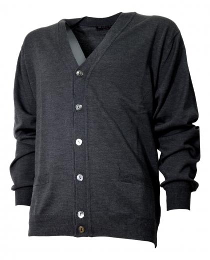 BRAMANTE Cardigan Merino Triplo Ritorto Regular Fit Grigio 102005 TG. 52