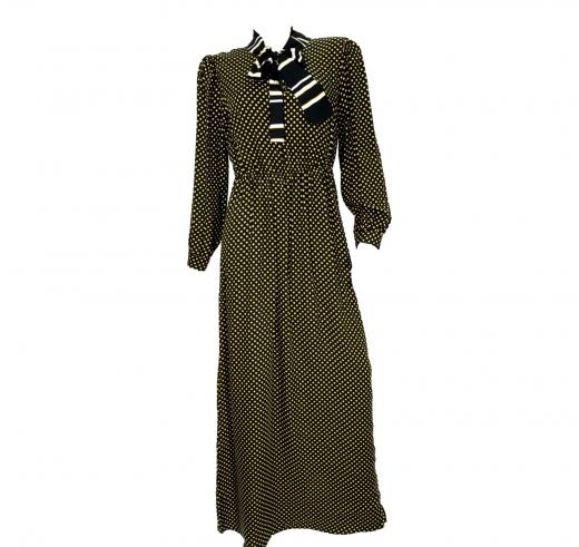 LISA KOTT Abito Donna Curvy Style Fantasia Pois A13077MP Made in Italy