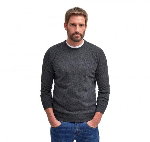BARBOUR Maglia Girocollo Uomo Lana D'Agnello MKN0345CH51 Charcoal Elegante Casual