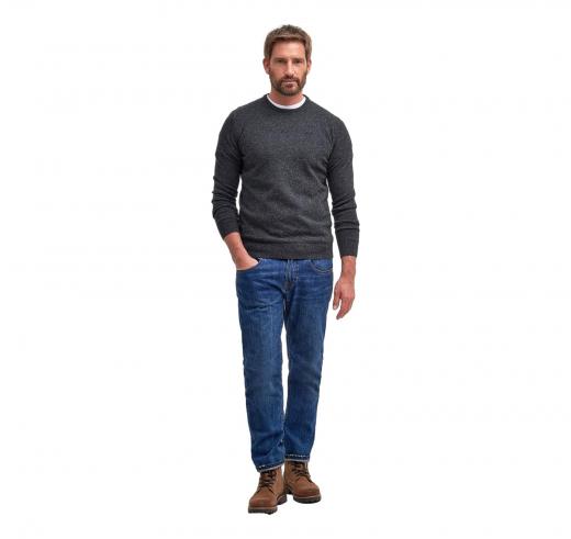 BARBOUR Maglia Girocollo Uomo Lana D'Agnello MKN0345CH51 Charcoal Elegante Casual