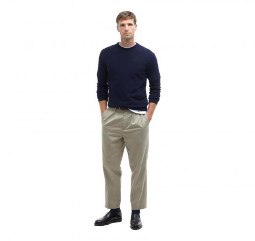 BARBOUR Maglia Girocollo Uomo Lana D'Agnello MKN0345NY71 Navy Elegante Casual