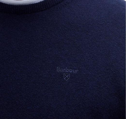 BARBOUR Maglia Girocollo Uomo Lana D'Agnello MKN0345NY71 Navy Elegante Casual