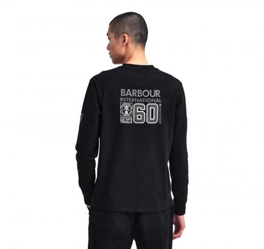 BARBOUR INTERNATIONAL T shirt Uomo Steve McQueen 60° Anniversario MTS1375BK11 Nero Casual