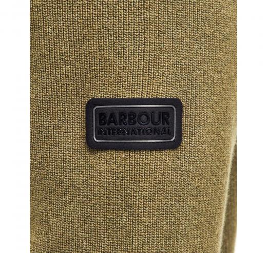 BARBOUR INTERNATIONAL Maglione Uomo Girocollo Crawley MKN1611OL31 Verde Oliva Casual Elegante