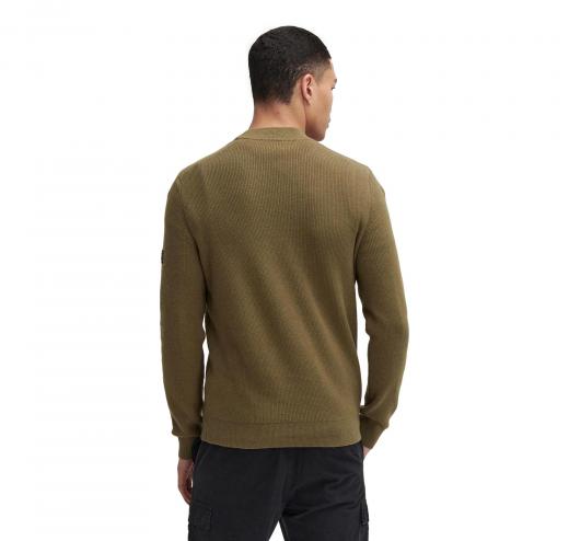 BARBOUR INTERNATIONAL Maglione Uomo Girocollo Crawley MKN1611OL31 Verde Oliva Casual Elegante