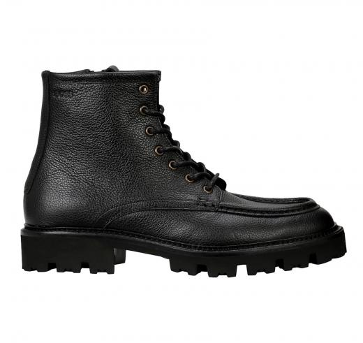 BOSS Stivaletti in Pelle Martellata Con Mascherina e Vaschetta Dettagli Modello Julyo_Halb_gr  50529273 Colore Nero