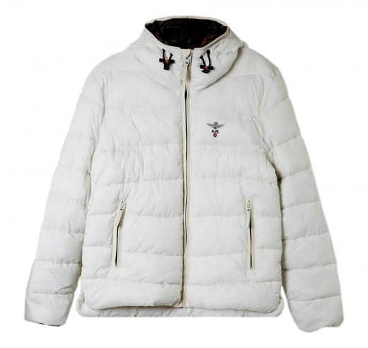 AERONAUTICA MILITARE Giubbino Imbottito Uomo Con Cappuccio AB2184 Colore Bianco