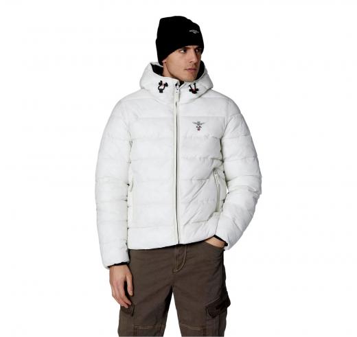 AERONAUTICA MILITARE Giubbino Imbottito Uomo Con Cappuccio AB2184 Colore Bianco