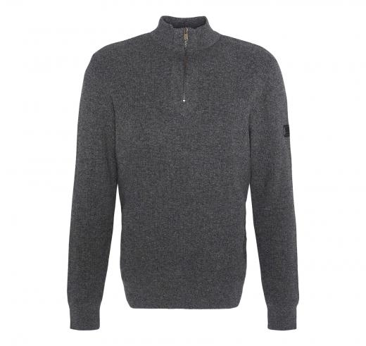 BARBOUR Maglione Uomo Crawley Con zip Corta Colore Charcoal Marl