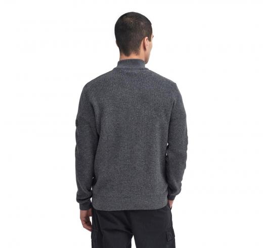BARBOUR Maglione Uomo Crawley Con zip Corta Colore Charcoal Marl