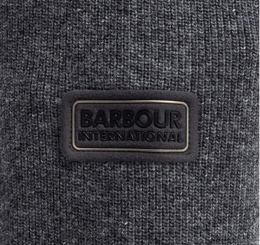 BARBOUR Maglione Uomo Crawley Con zip Corta Colore Charcoal Marl