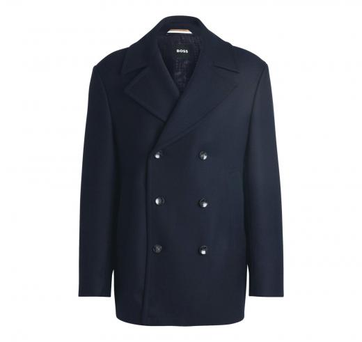BOSS Giaccone Doppiopetto Uomo Modello Picoat H-Clay-Pcoat-244 50527932 Blu