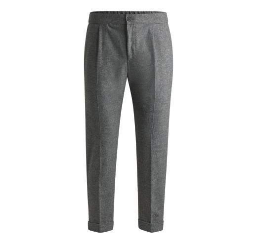 BOSS Pantalone Uomo Con Fit Affusolato In Flanella Elasticizzata P-Prian-PL-CW-WG-243 50527924 Colore Grigio