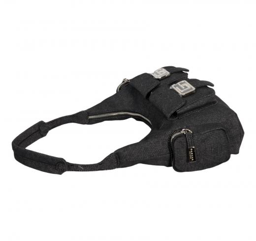 GAELLE PARIS Borsa Donna Reg Hobo Cargo In Denim Fibbie G Nella G GAACW01191 Colore Nero