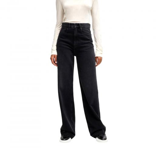 BOSS Jeans Donna A Gamba Larga In Denim Antracite C_MARLENE HR 5.0 -50528368 Colore Nero