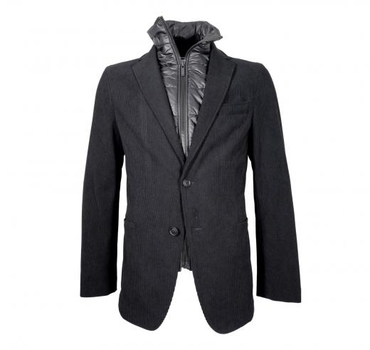 BOSS Giacca Uomo Slim Fit In Velluto A Coste Elasticizzato P-Hanry-Bib-N-244 -50527900 Colore Nero