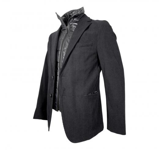 BOSS Giacca Uomo Slim Fit In Velluto A Coste Elasticizzato P-Hanry-Bib-N-244 -50527900 Colore Nero