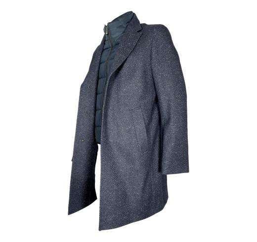 BOSS Cappotto Slim Fit Interno Rimovibile Zip Modello H-Hyde-Bib-234 50528177 Colore Blu