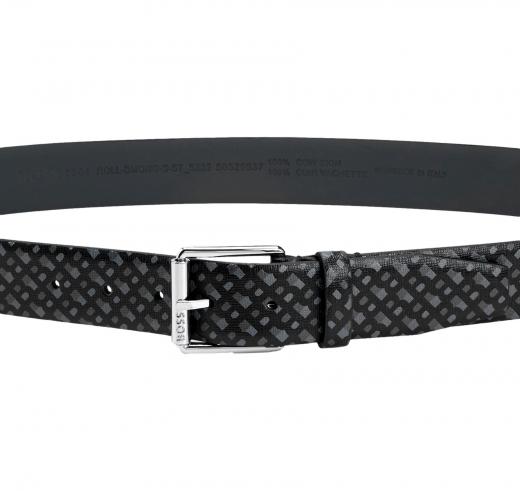 BOSS Cintura Uomo in Pelle italiana Con Stampa Del Monogramma Roll-Bmono-S-St_Sz35  50529637